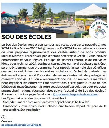 Article Magazine de Grézieu Janvier 2024